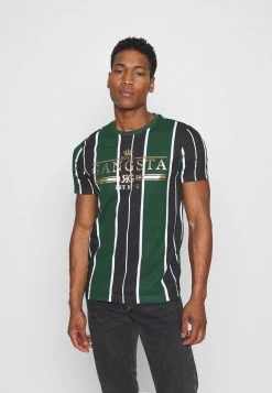 10 mejores 🛒 Brave Soul ROCKY - Camiseta Estampada - Bottle Green/white/black, Hombre ⭐