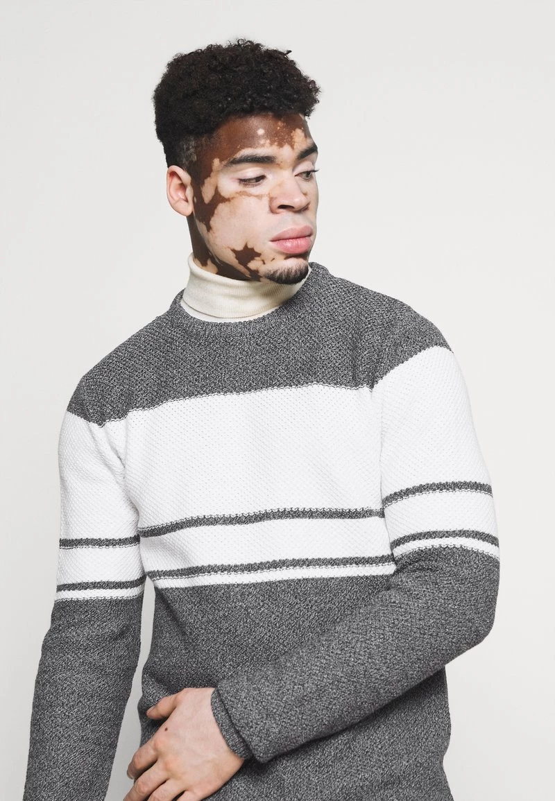 Mejor precio 🎉 Brave Soul AIDEN - Jersey De Punto - Navy/ecru, Hombre 🎁 - Imagen 5