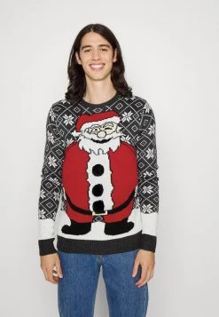 Lo mas barato ⌛ Brave Soul JOLLY - Jersey De Punto - Charcoal Marl/white, Hombre 🔔