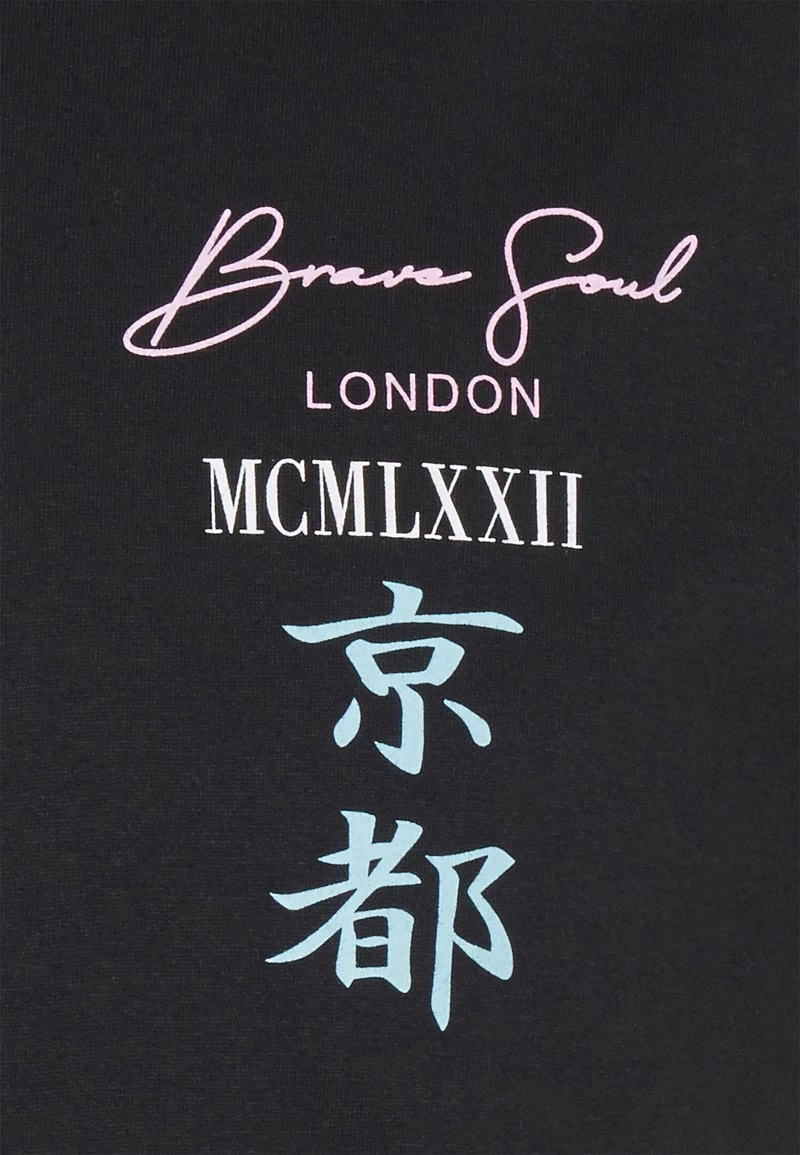 Nuevo 🔥 Brave Soul GION - Camiseta Estampada - Jet Black, Hombre 😍 - Imagen 3