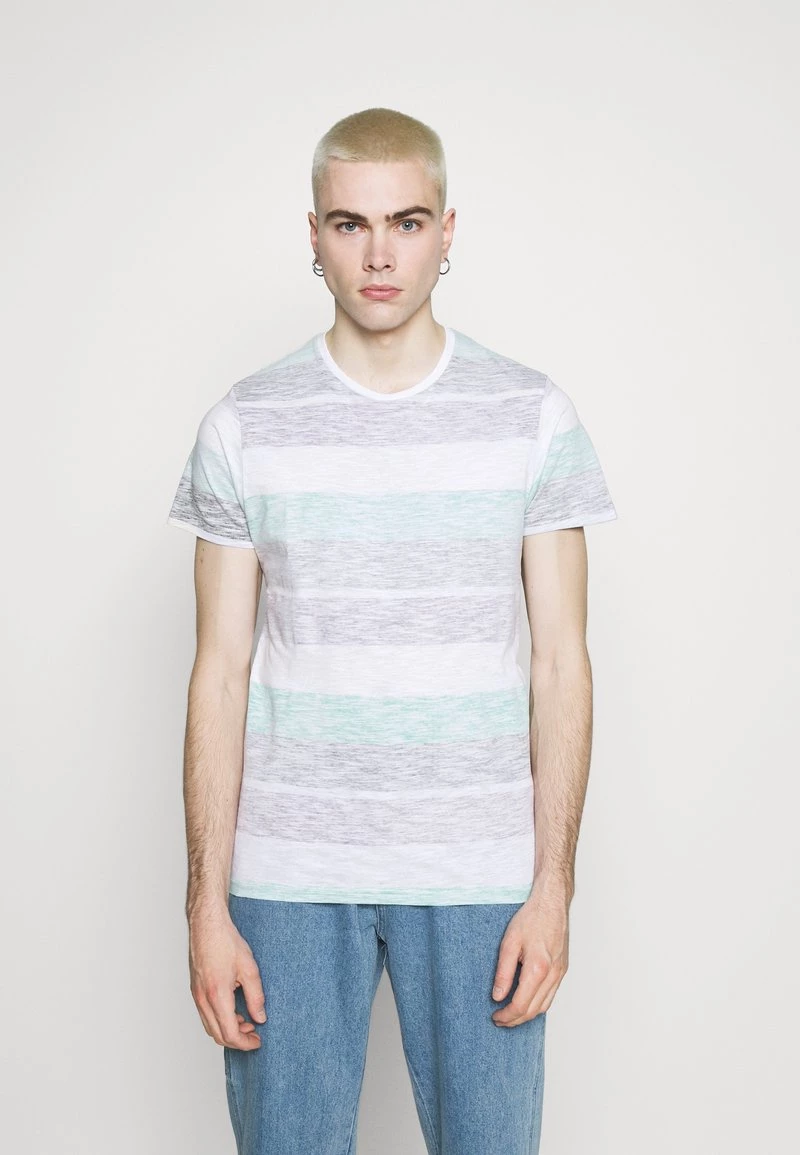 Venta express ✔️ Brave Soul RANGE - Camiseta Estampada - Optic White/purple/mint/black, Hombre 🔥