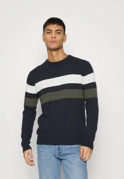 Toma de corriente 🛒 Brave Soul Jersey De Punto - Navy, Hombre 🤩