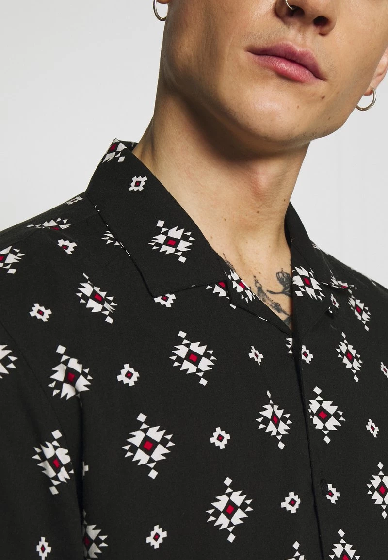 Mejor precio ✔️ Brave Soul Camisa - Black/multi, Hombre ⭐ - Imagen 6