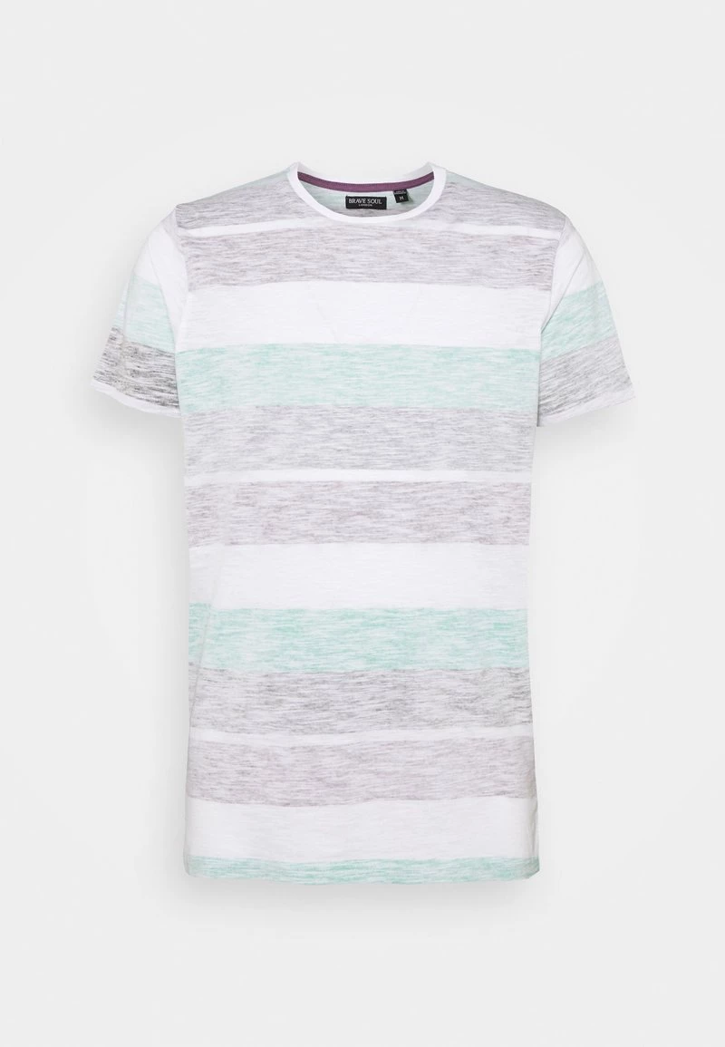 Venta express ✔️ Brave Soul RANGE - Camiseta Estampada - Optic White/purple/mint/black, Hombre 🔥 - Imagen 5
