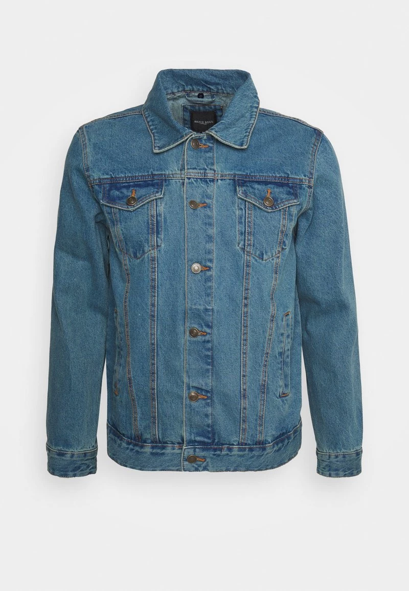 Promoción ✔️ Brave Soul LARSON - Chaqueta Vaquera - Blue Denim, Hombre ⌛ - Imagen 3