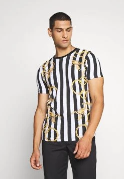 Mejor precio 💯 Brave Soul LATITUDE - Camiseta Estampada - Black/ White, Hombre 👍