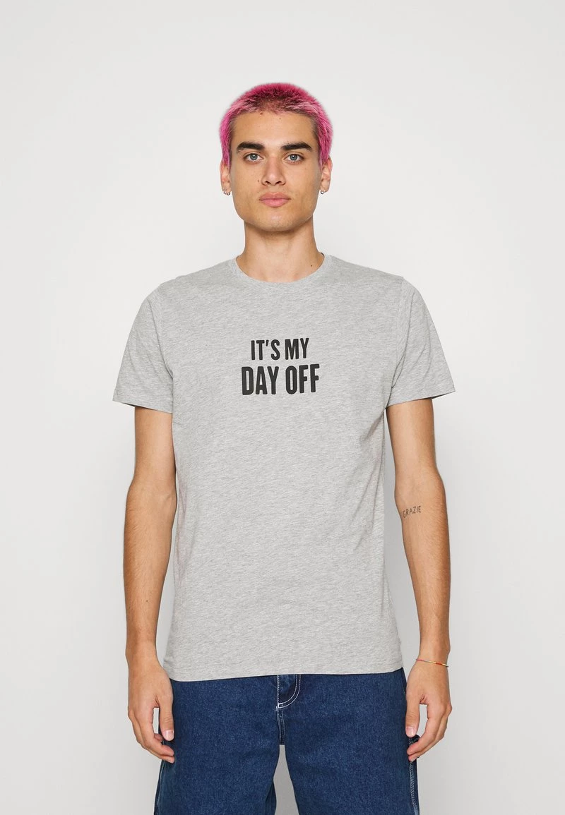 Mejor trato 🧨 Brave Soul Camiseta Estampada - Grey Marl/black, Hombre ⌛