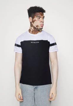 Descuento 🎁 Brave Soul Camiseta Estampada - White/black, Hombre ⌛