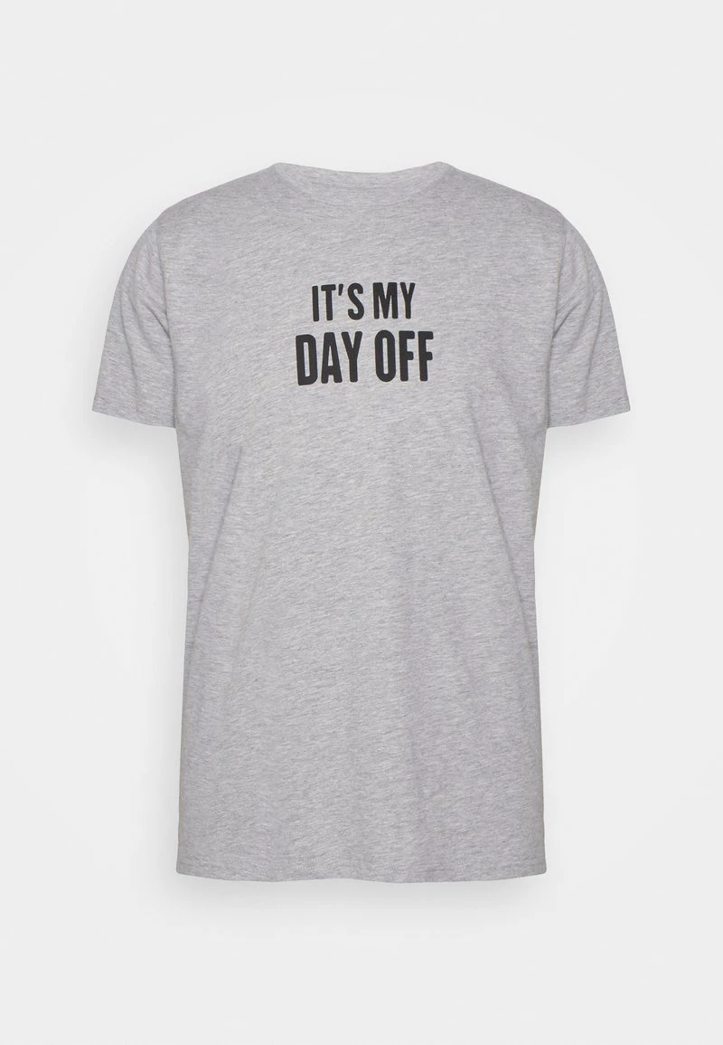 Mejor trato 🧨 Brave Soul Camiseta Estampada - Grey Marl/black, Hombre ⌛ - Imagen 4