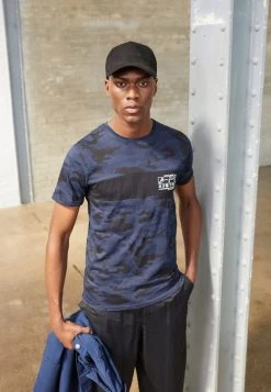 Venta express 🔔 Brave Soul YOSHI - Camiseta Estampada - Blue Camo/jet Black/optic White, Hombre 😀