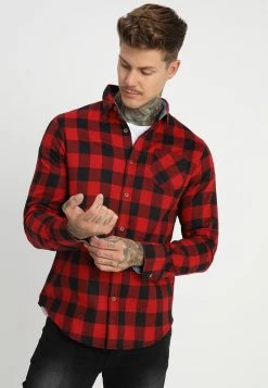 Barato 😀 Brave Soul Camisa - Red/black, Hombre 🔔
