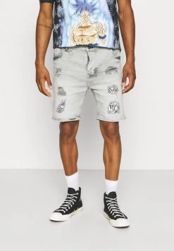 mejor venta 👍 Brave Soul ANGOLA - Shorts Vaqueros - Light Grey, Hombre 😉