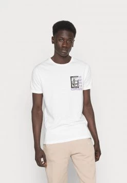 Promoción 👍 Brave Soul TOWER - Camiseta Estampada - Optic White/multicolour, Hombre ✨