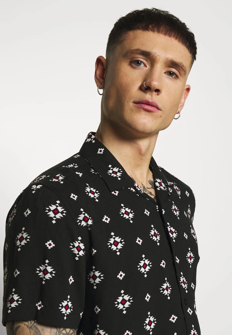 Mejor precio ✔️ Brave Soul Camisa - Black/multi, Hombre ⭐ - Imagen 4