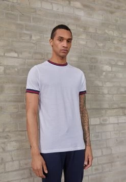 Venta express 👏 Brave Soul BRYCE - Camiseta Estampada - White/navy/red, Hombre 🌟