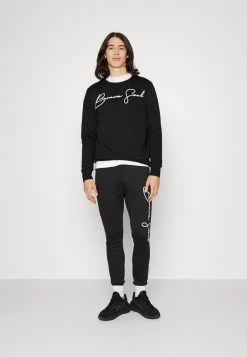 ofertas 💯 Brave Soul SIGNATURE - Chándal - Jet Black/optic White, Hombre 👍