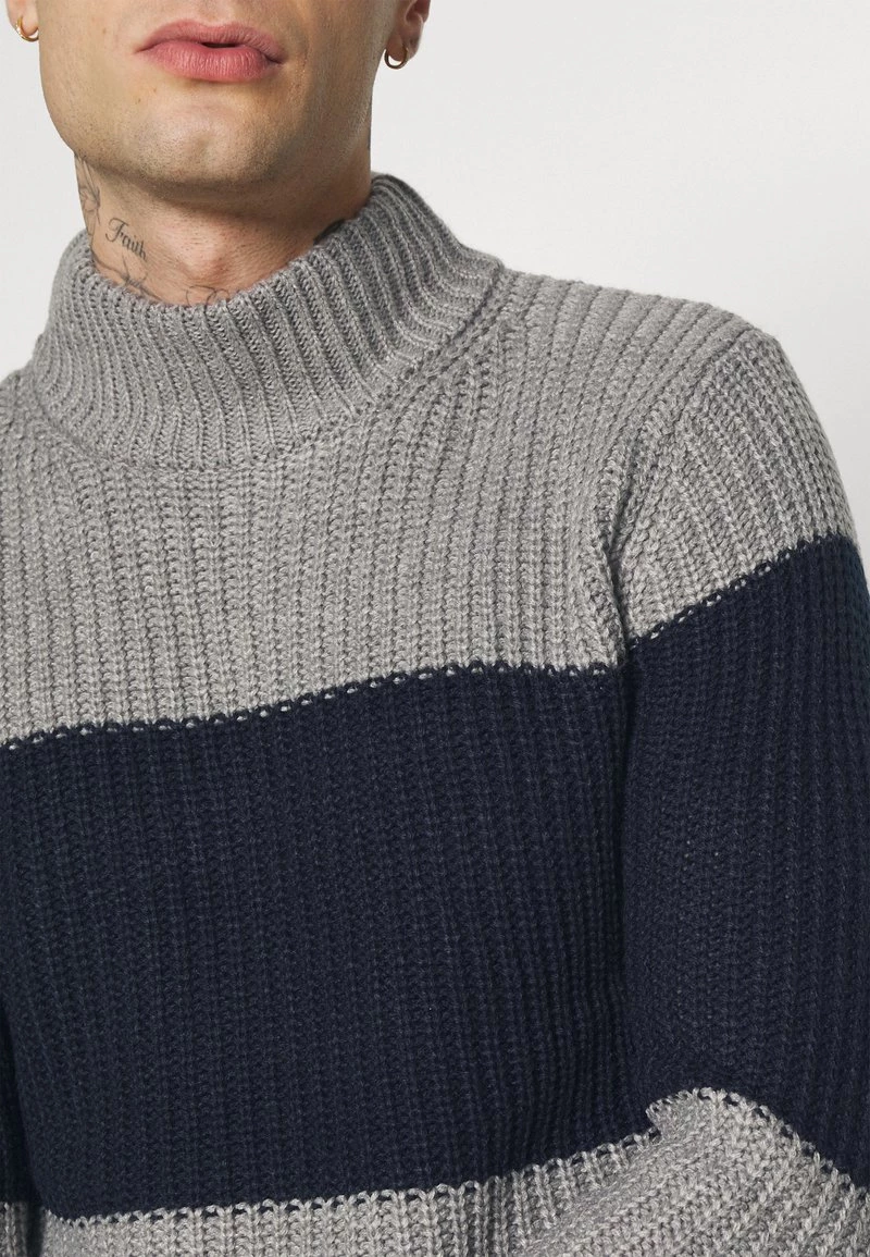 10 mejores ⌛ Brave Soul REINOLD - Jersey De Punto - Silver Grey Marl/ French Navy, Hombre 🎁 - Imagen 6