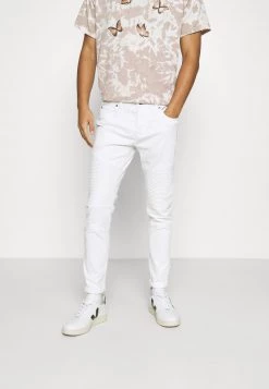 10 mejores 😀 Brave Soul BIKER - Vaqueros Slim Fit - White Denim, Hombre 🛒