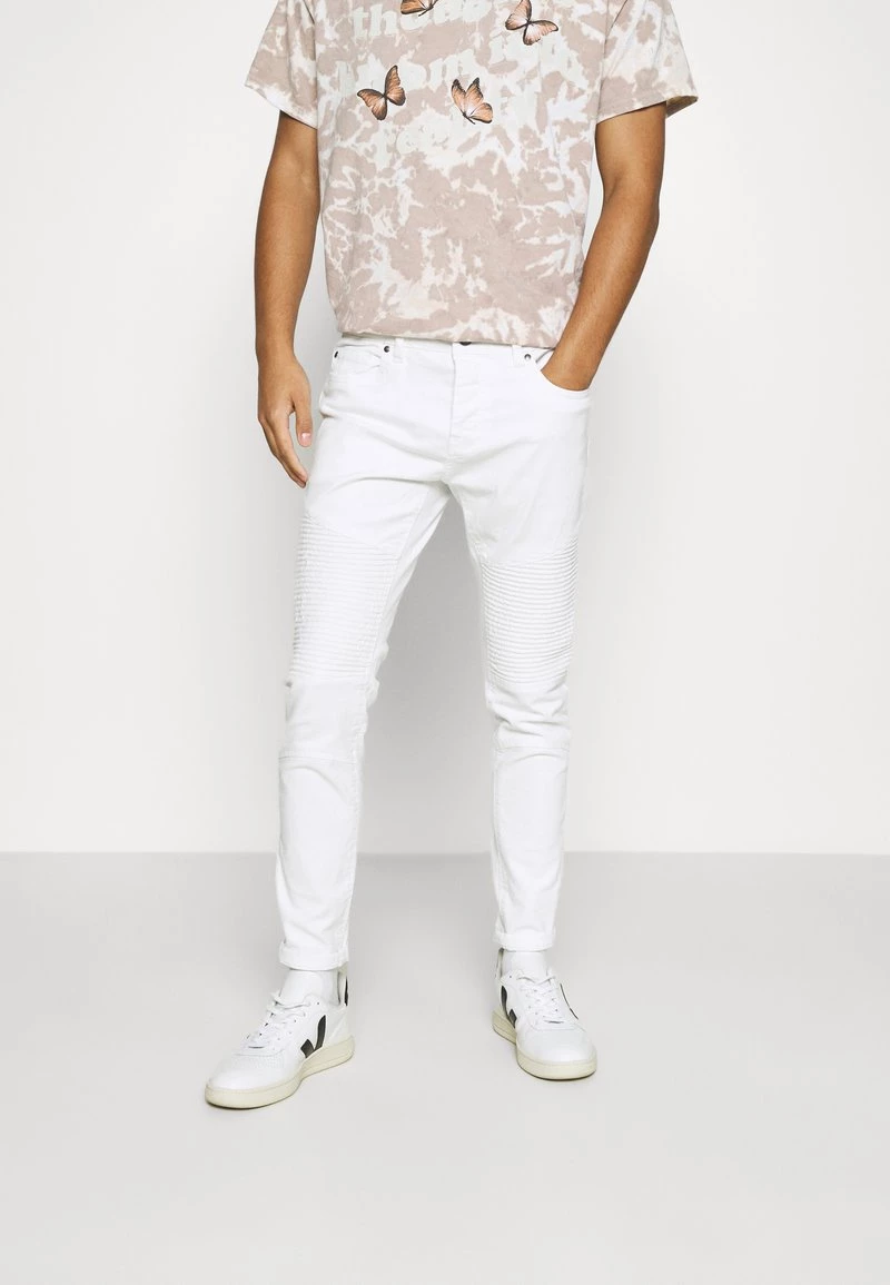 10 mejores 😀 Brave Soul BIKER - Vaqueros Slim Fit - White Denim, Hombre 🛒