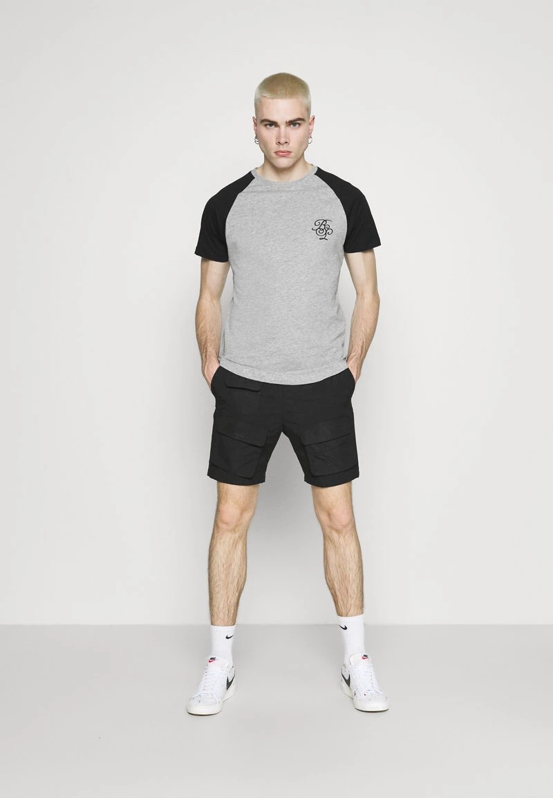 Presupuesto 😍 Brave Soul Camiseta Estampada - Light Grey Marl/ Black, Hombre 💯 - Imagen 2