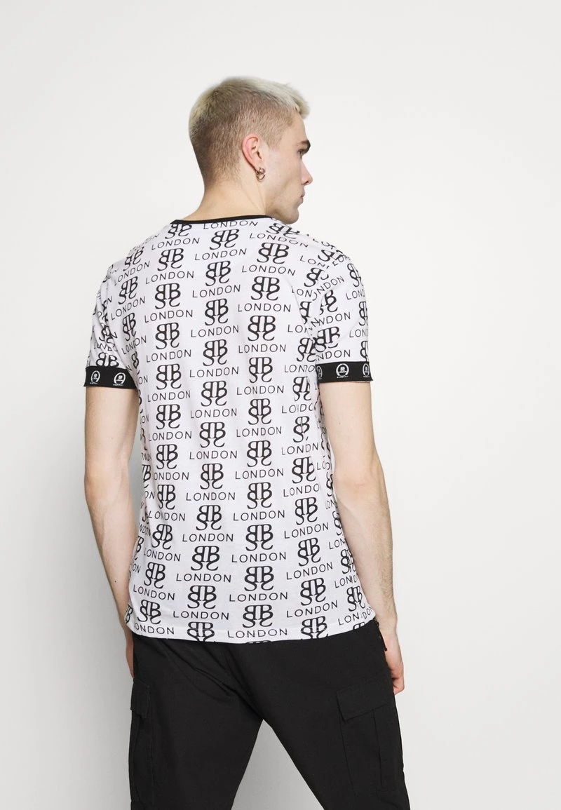 ofertas 😀 Brave Soul Camiseta Estampada - Optic White/black/red, Hombre 🤩 - Imagen 3