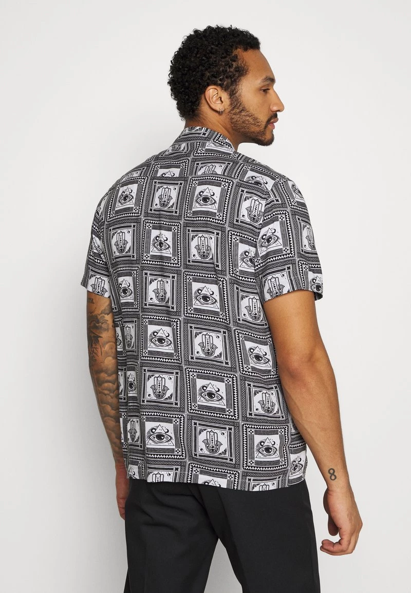 Venta express ✔️ Brave Soul MOSAIC - Camisa - Black/white, Hombre ⌛ - Imagen 3