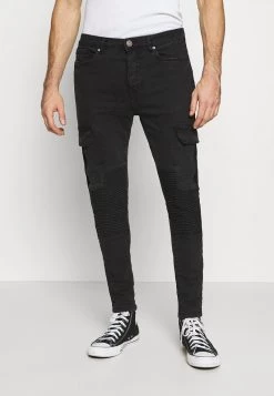 Presupuesto 😍 Brave Soul BIKERCARGO - Vaqueros Pitillo - Charcoal, Hombre 🥰