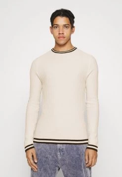 Gran venta 🧨 Brave Soul Jersey De Punto - Oatmeal/french Navy, Hombre ✨