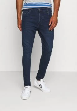 ofertas 😍 Brave Soul MADISONCHARC - Vaqueros Tapered - Dark Blue Wash, Hombre 🎉