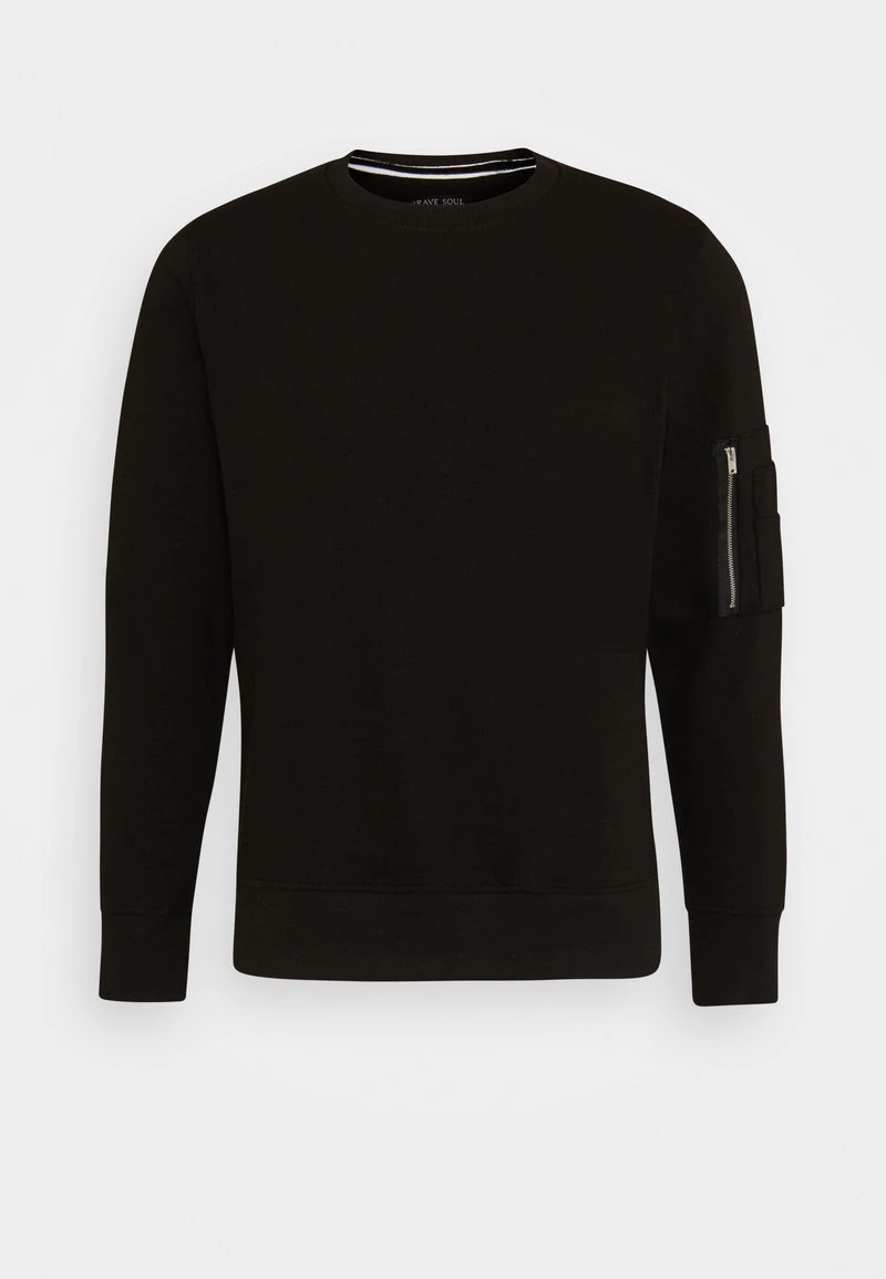 mejor venta 👍 Brave Soul Sudadera - Jet Black, Hombre ✔️ - Imagen 6