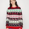 Venta express ✨ Brave Soul FAIRISLE - Jersey De Punto - Red/multi Colour, Hombre 🛒