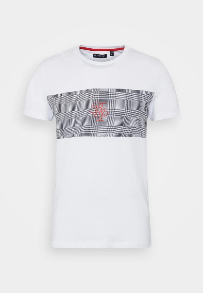 Gran venta 🔔 Brave Soul JABARI - Camiseta Estampada - Optic White/jet Black/red, Hombre 🤩 - Imagen 6