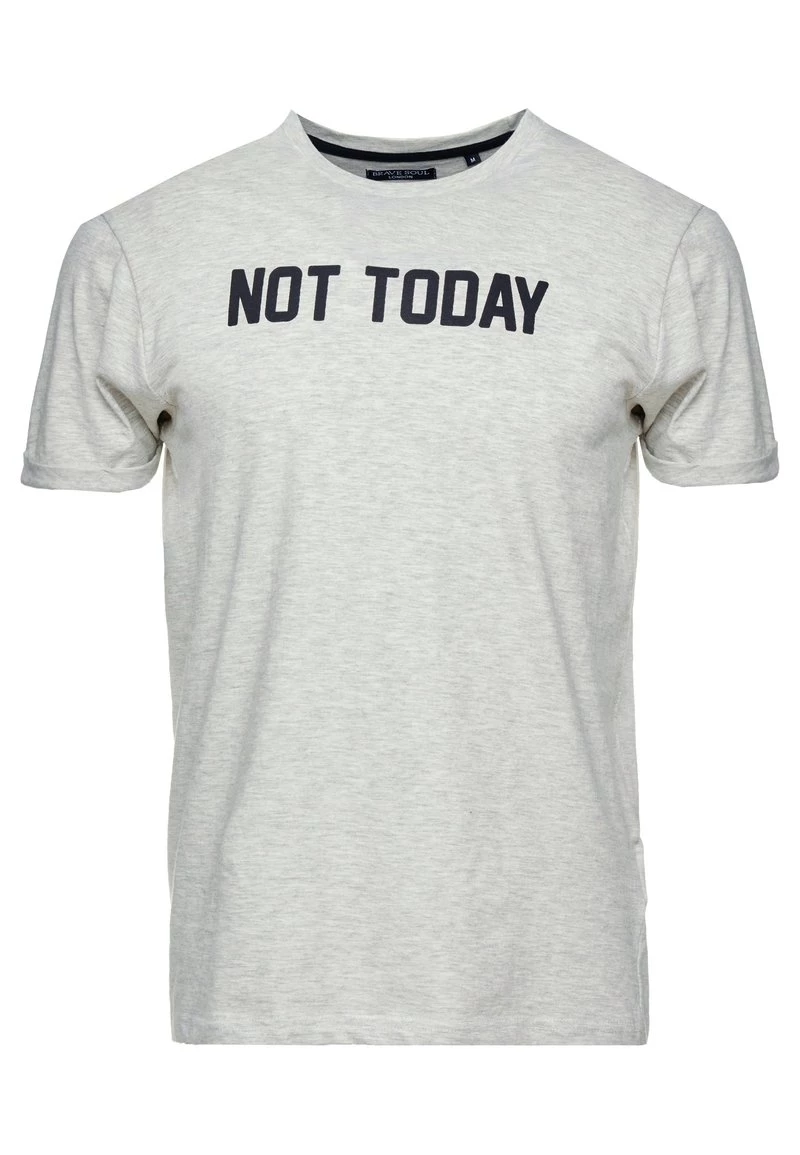 Mejor trato 🔔 Brave Soul TODAY - Camiseta Estampada - Ecru Marl/black, Hombre 🛒 - Imagen 4