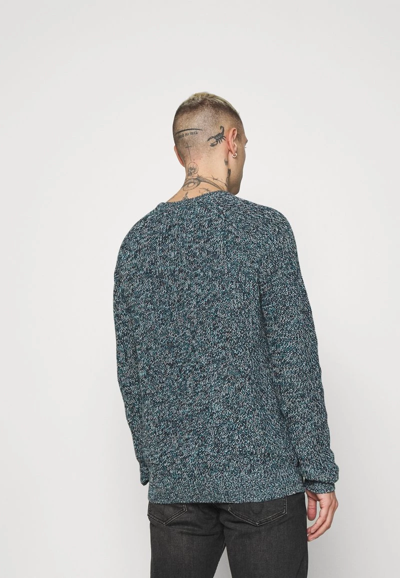 Mejor precio 🤩 Brave Soul WINTHORP - Jersey De Punto - Ocean Blue/ Vintage White/ French Navy Twist, Hombre ⭐ - Imagen 3