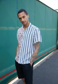 Presupuesto 💯 Brave Soul MIXX - Camisa - Black/multi Combo, Hombre ❤️