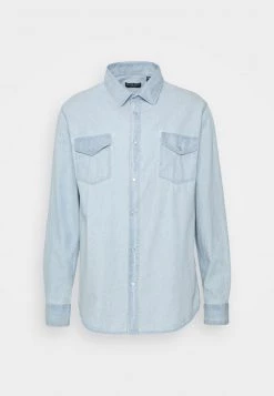 Nuevo 🥰 Brave Soul GIDDENS - Camisa - Light Blue Denim, Hombre ⭐