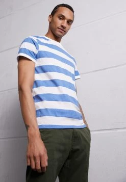 Gran venta ❤️ Brave Soul ROWLEY - Camiseta Estampada - Sapphire/optic White/sapphire & Optic White, Hombre ⌛