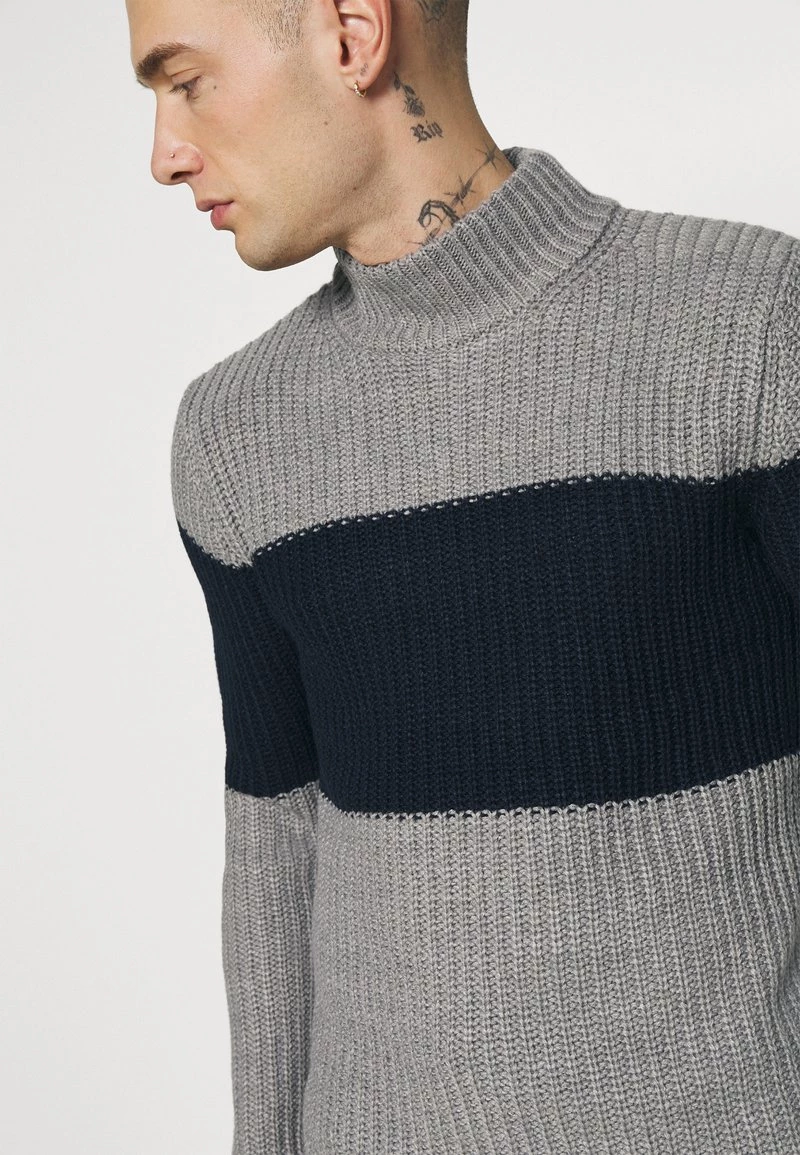 10 mejores ⌛ Brave Soul REINOLD - Jersey De Punto - Silver Grey Marl/ French Navy, Hombre 🎁 - Imagen 4