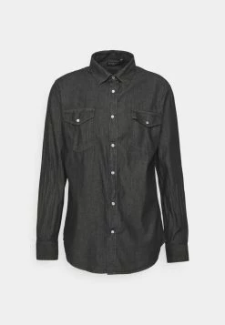 Lo mas barato 🥰 Brave Soul ULRICH - Camisa - Jet Black Denim, Hombre 😍
