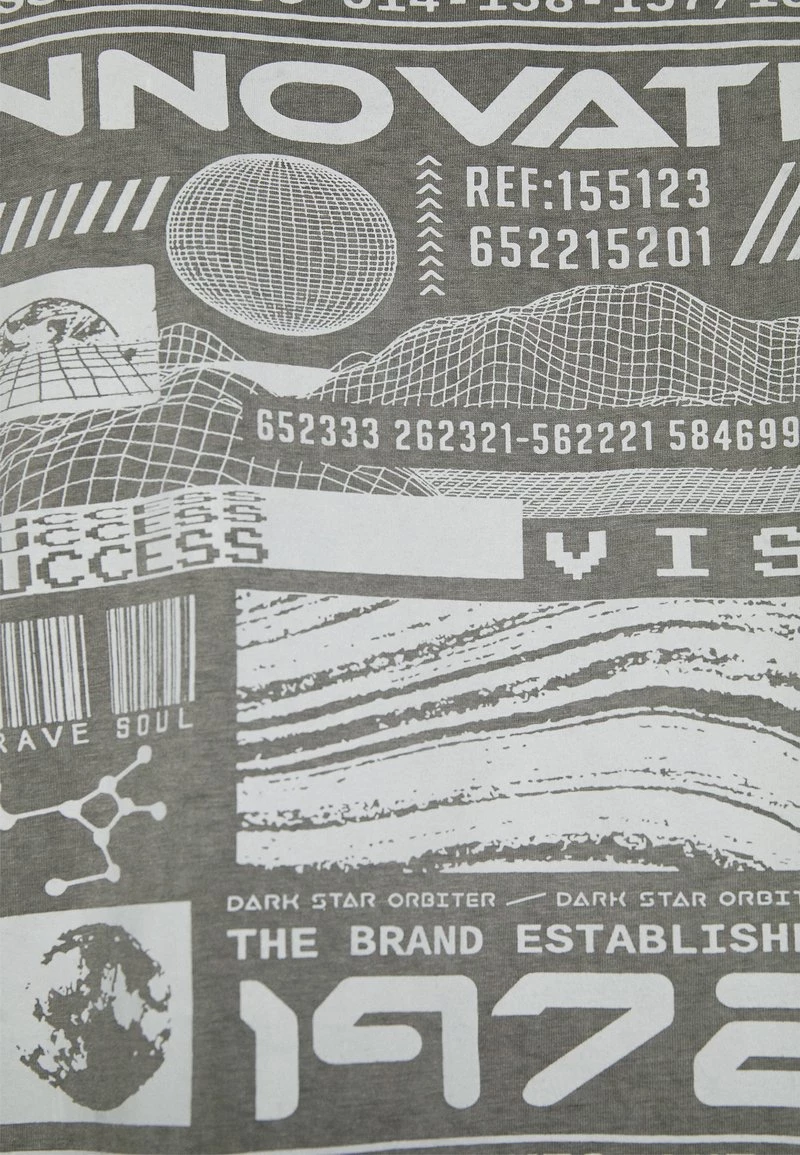 Gran venta 😀 Brave Soul Camiseta Estampada - Olive Cool Wash, Hombre ✨ - Imagen 5