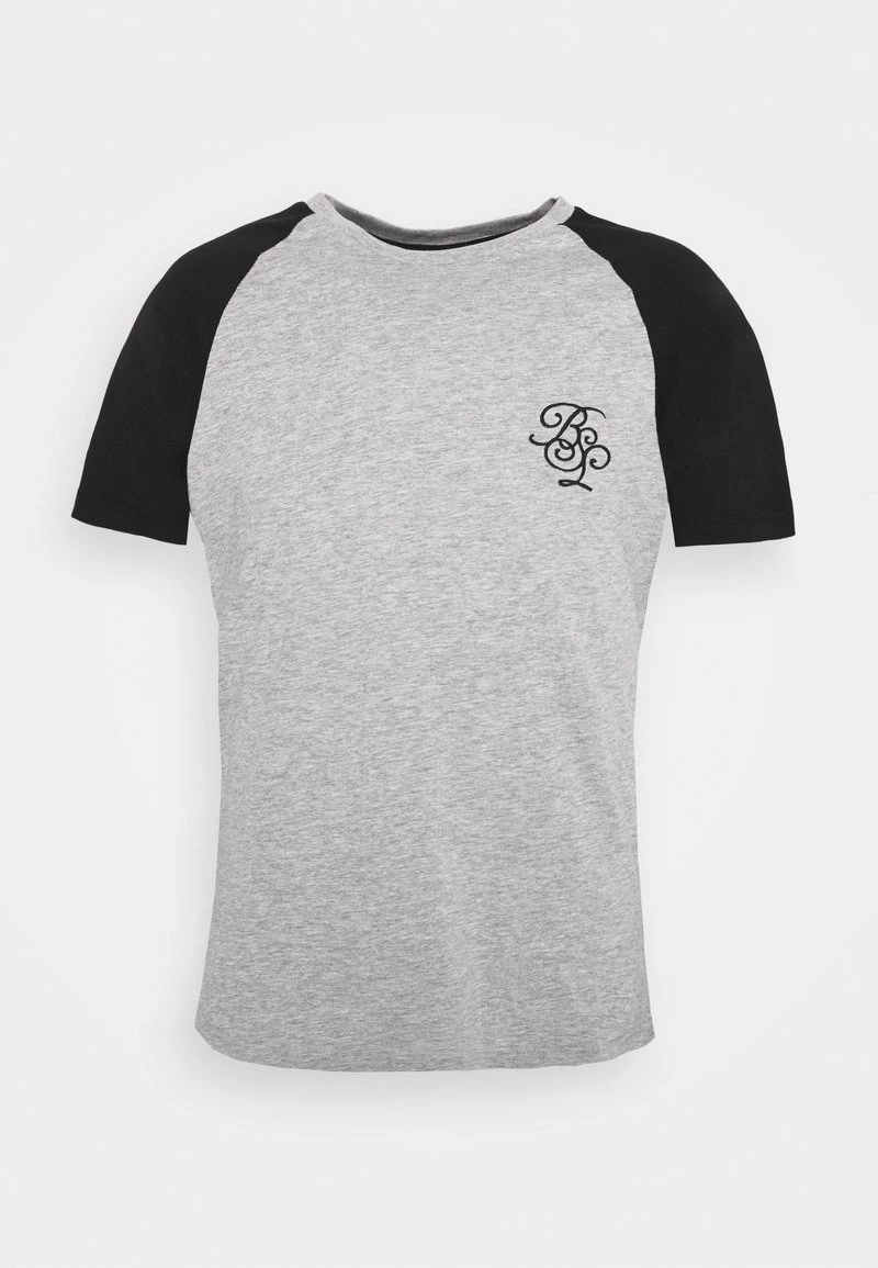 Presupuesto 😍 Brave Soul Camiseta Estampada - Light Grey Marl/ Black, Hombre 💯 - Imagen 5