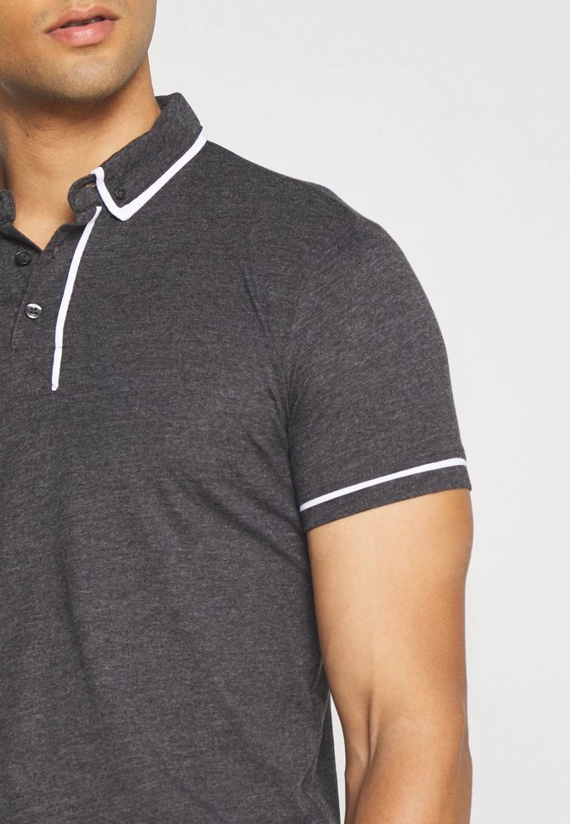 Descuento ✔️ Brave Soul VIRGIL - Polo - Dark Charcoal Marl/optic White, Hombre 🌟 - Imagen 5