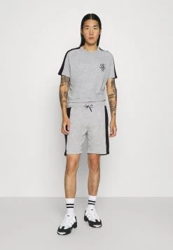 Venta express 👍 Brave Soul ALEX - Camiseta Estampada - Light Grey Marl/jet Black, Hombre ✔️