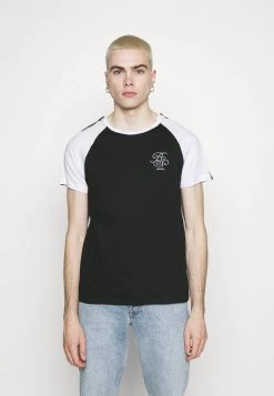 ofertas ⭐ Brave Soul PHINX - Camiseta Estampada - Jet Black, Hombre 😍