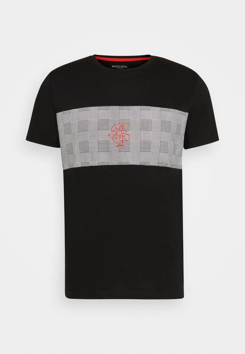 Presupuesto 🌟 Brave Soul JABARI - Camiseta Estampada - Black/white/red, Hombre 🔔 - Imagen 6