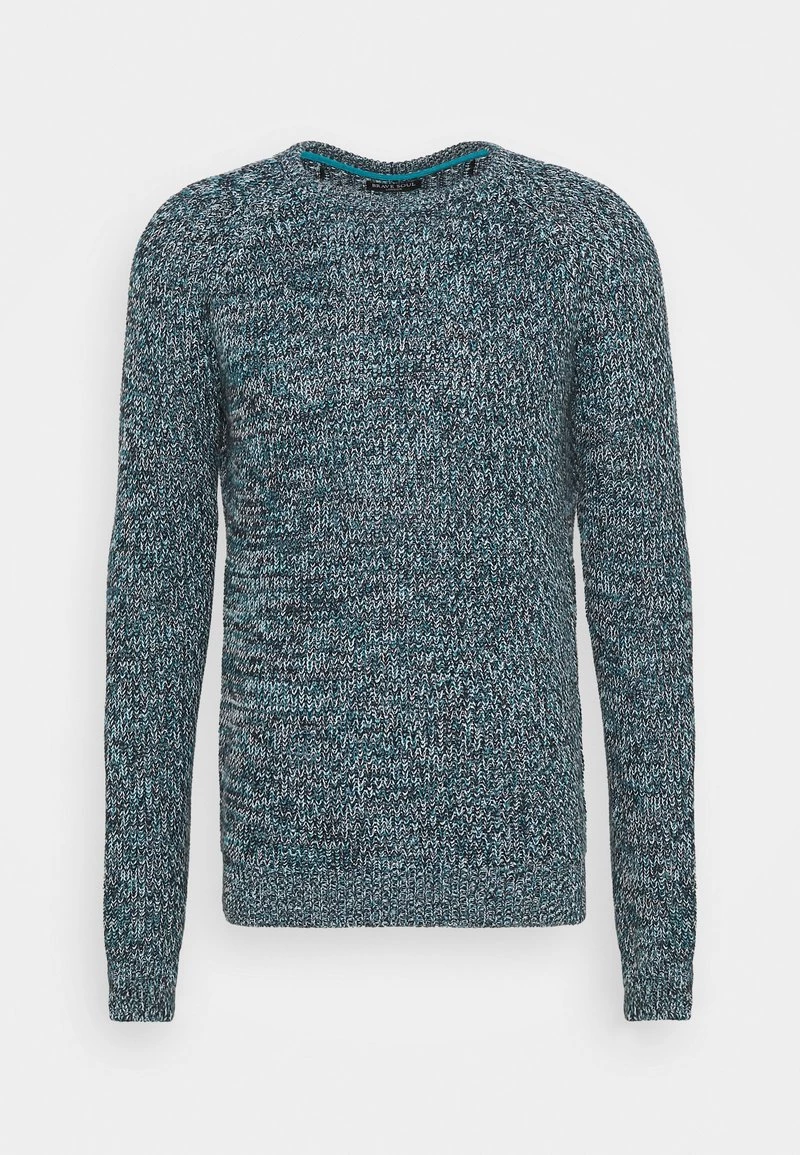 Mejor precio 🤩 Brave Soul WINTHORP - Jersey De Punto - Ocean Blue/ Vintage White/ French Navy Twist, Hombre ⭐ - Imagen 4