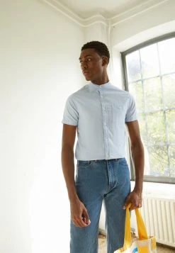 Barato 🌟 Brave Soul TRIBUNEB - Camisa - Light Blue/optic White, Hombre 🔥