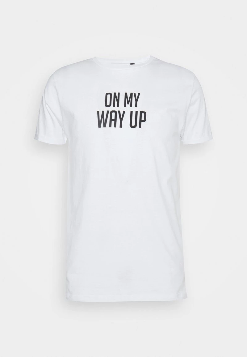 Para estrenar 🎁 Brave Soul WAY - Camiseta Estampada - White/black, Hombre 🎉