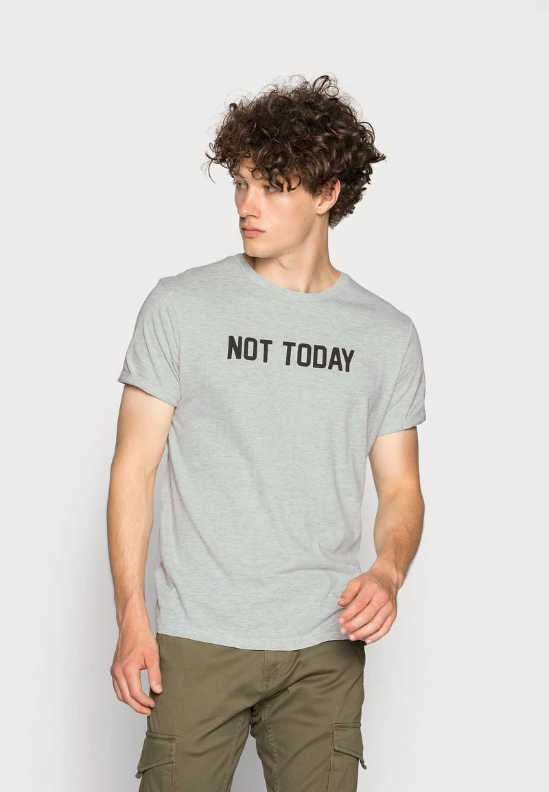 Mejor trato 🔔 Brave Soul TODAY - Camiseta Estampada - Ecru Marl/black, Hombre 🛒