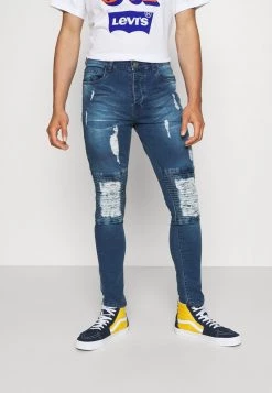 Mejor precio 🛒 Brave Soul CONNOR - Vaqueros Pitillo - Mid Blue, Hombre 🔥